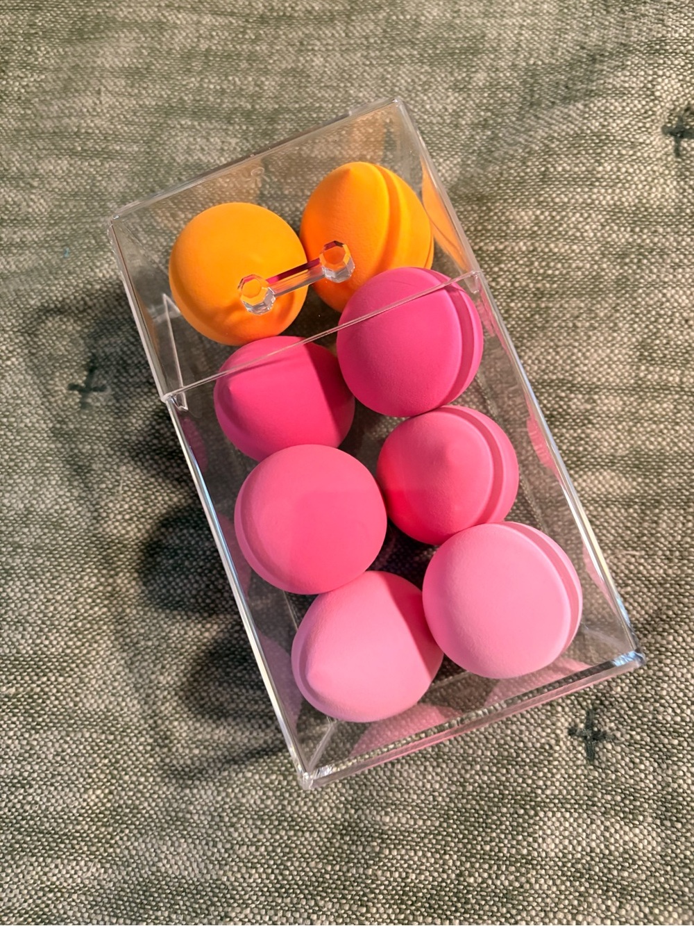 Set of Pink and Orange Makeup Sponge Blenders